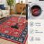 Tapis à motif floral lavable Fillender-106845985