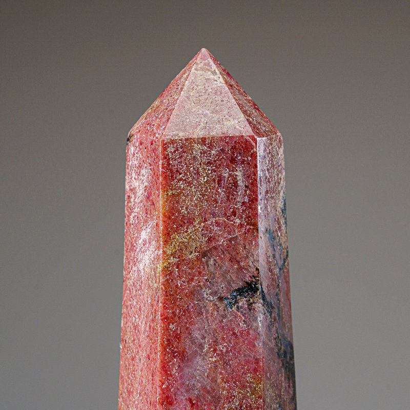 Véritable pointe de rhodonite impériale polie (2,1 lb)