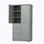 Armoire de rangement haute et large Geddy avec portes pour salle de bain / bureau-1841459412