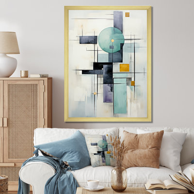 «Jabraun», blanc, bleu, suprématisme, harmonie Convergence II sur toile