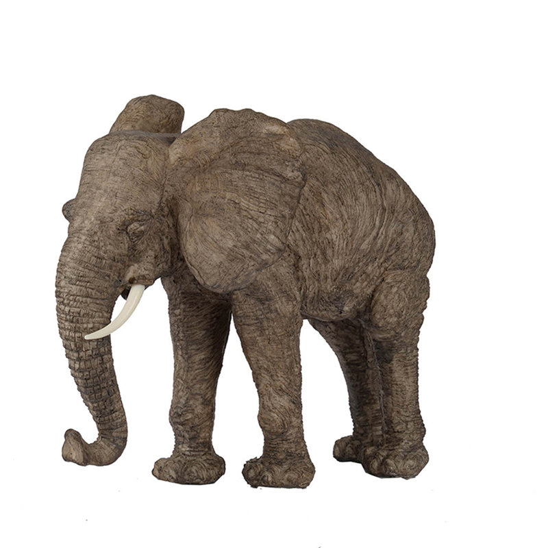 Polyresin Walking Elephant Accent Figurine