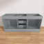 Meuble-lavabo 72 po sans lavabo supérieur, base d'armoire seulement, rangement pour salle de bain à 3 tiroirs, conception à quatre portes, résistant à l'eau et aux taches, non assemblé-118473472