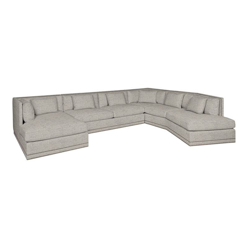 Steadman By Michael Weiss Upholstered U-Shaped Sectional Left Hand Facing, Impala Storm, No