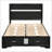 Black Full Storage Panel Bed