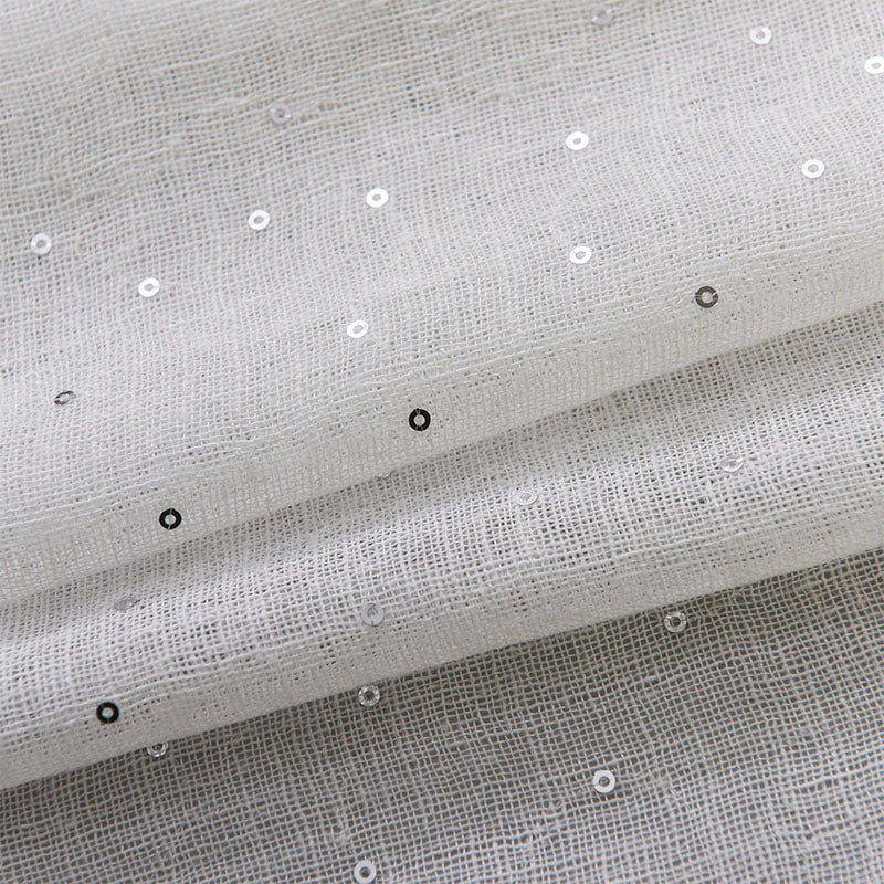 Sheer with Sequins | Polak Fabric_POLAK, Ivory