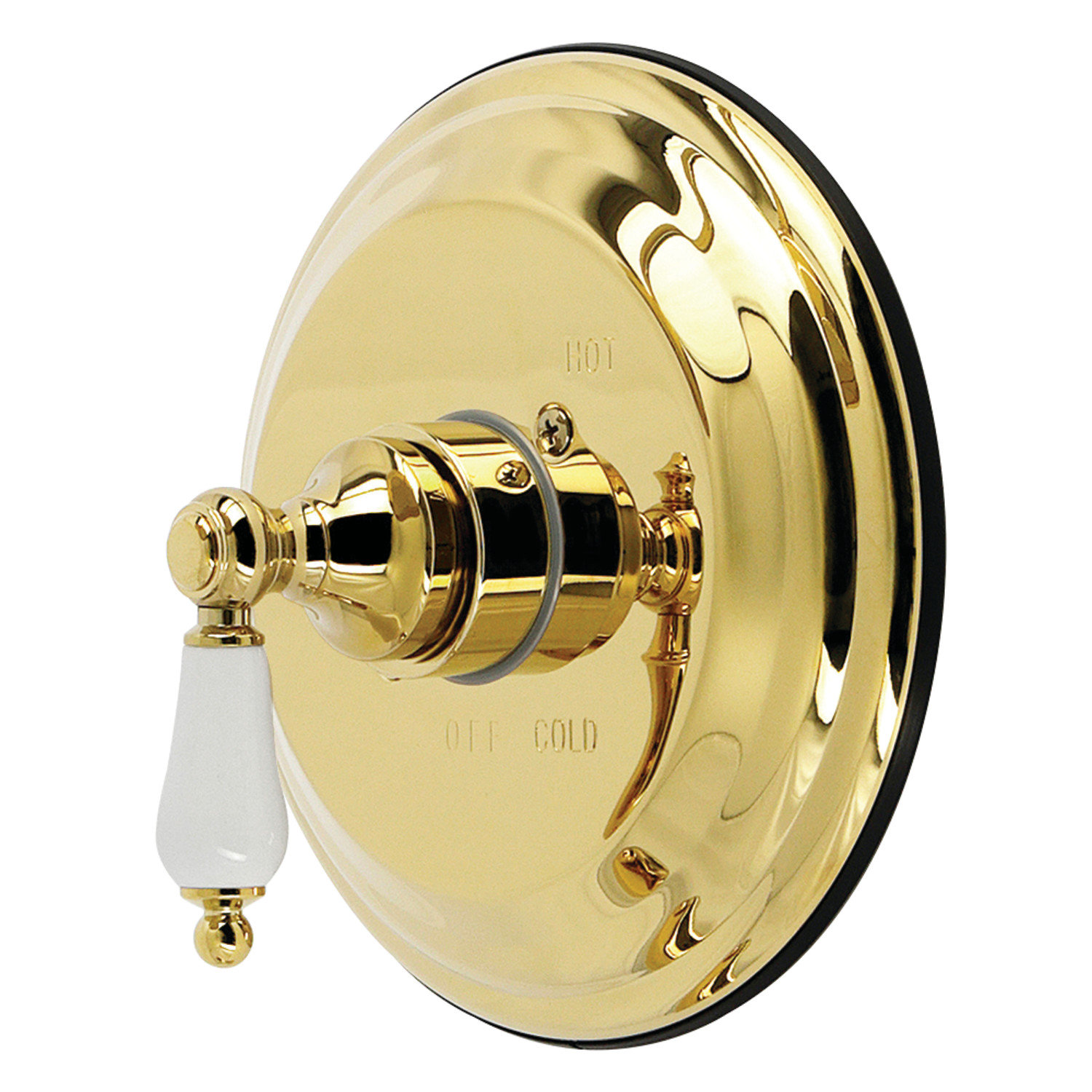 Kingston Brass Restoration Single-Handle Pressure Balanced Shower Valve Trim Kit - Valve Included, Polished Brass