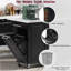 Îlot de cuisine avec rangement et poubelle inclinable de 50,7 po, L 50,7 po x l 26,4 po x H 35,4 po, panneau de fibres à densité moyenne, îlots et chariots de cuisine, noir