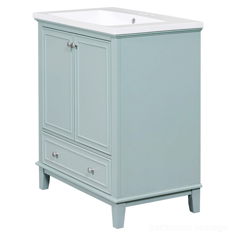 Meuble-lavabo multifonctionnel avec portes et tiroir