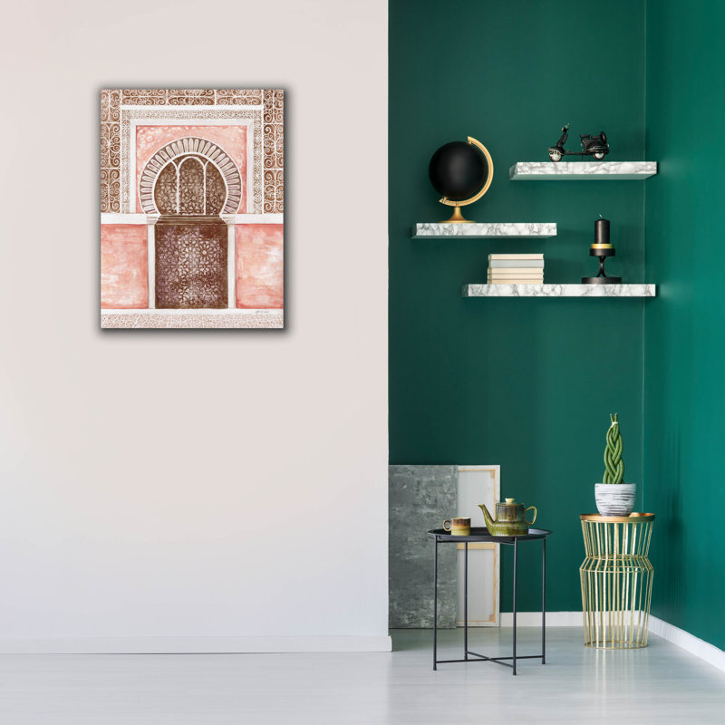 «Moroccan Streets Tile Alcove» par Yvette St. Amant, art mural sur toile, H 34 po x l 26 po x P 1,5 po