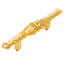 Acanthus 3 inches c.c. pull Romanesque style in Gilded Mercury-1868302621-1868302608