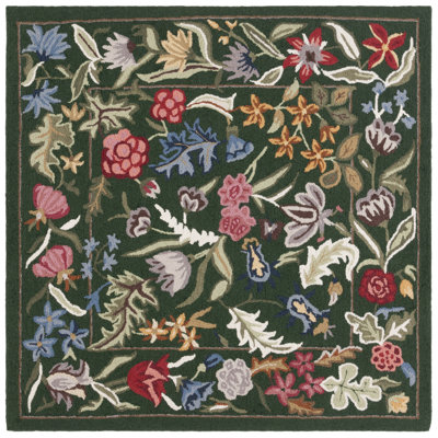 Loundin Hand Tufted Wool Floral Rug