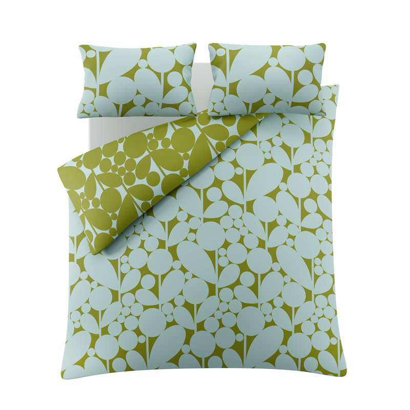 Bubble Flower Aqua Seagrass 200 Thread Count Bedset, Single Bed (135 x 200 cm)