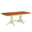 L'ensemble 9 pièces de table et chaises de cuisine comprend une table de salle à manger rectangulaire avec rallonge papillon et 8 chaises, 40 po x 78 po, babeurre et cerise-579247203