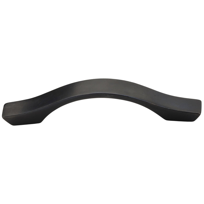 Flat Arch Cabinet Pull, Black
