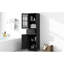 Armoire de salle de bain noire avec surface imperméable moderne, noir, espace
