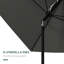 Parasol de marché d'extérieur de 6,5 pi x 10 pi avec manivelle et inclinaison à bouton-poussoir Outsunny-366472765
