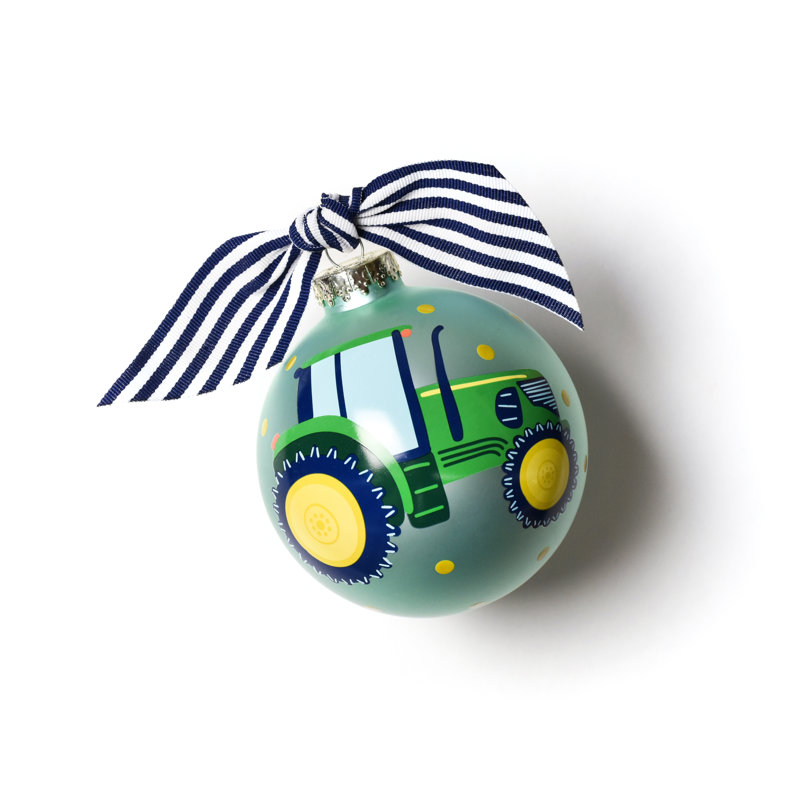 6'' Glass Transportation Ball Ornament