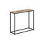 Console en stratifié taupe pour chambre à coucher - Bureau de table d'appoint moderne en métal noir et brun, style contemporain