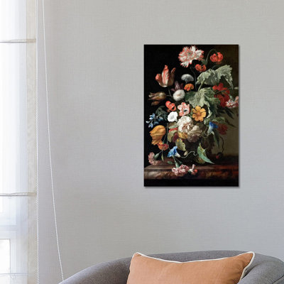 Still-Life With Flowers, C.1700 by Rachel Ruysch - Wrapped Canvas Painting