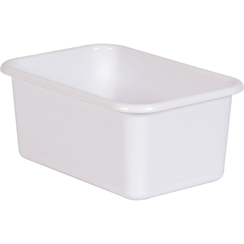 Ensemble de bacs en plastique, Blanc, H 7,75 po x l 11,38 po x P 5 po