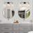3-lamp matte black dimmable glass iron Vanity Light