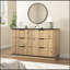 Armoire moderne en MDF multifonctionnel à six tiroirs, la combinaison parfaite de coins arrondis et de design multifonctionnel