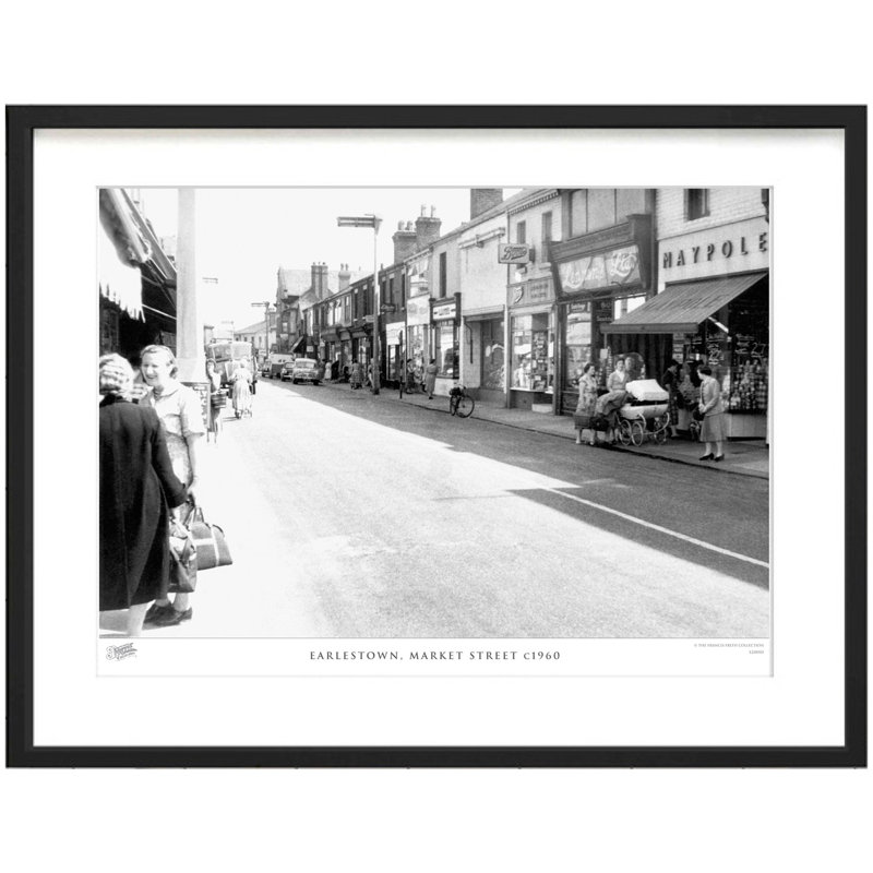 Earlestown, Market Street C1960 1 Piece Single Picture Frame Wall Art, 40cm H x 50cm W x 2.3cm D