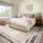 Modern Bordered Area Rugs Living Room Distressed Carpet Non Slip Low Pile Accent Rug for Dining Room Home Office Nursery-1409592617-1409592622