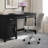 Martha Stewart Taytum Upholstered Swivel Home Office Chair with Integrated Armrests-109741879-109741878