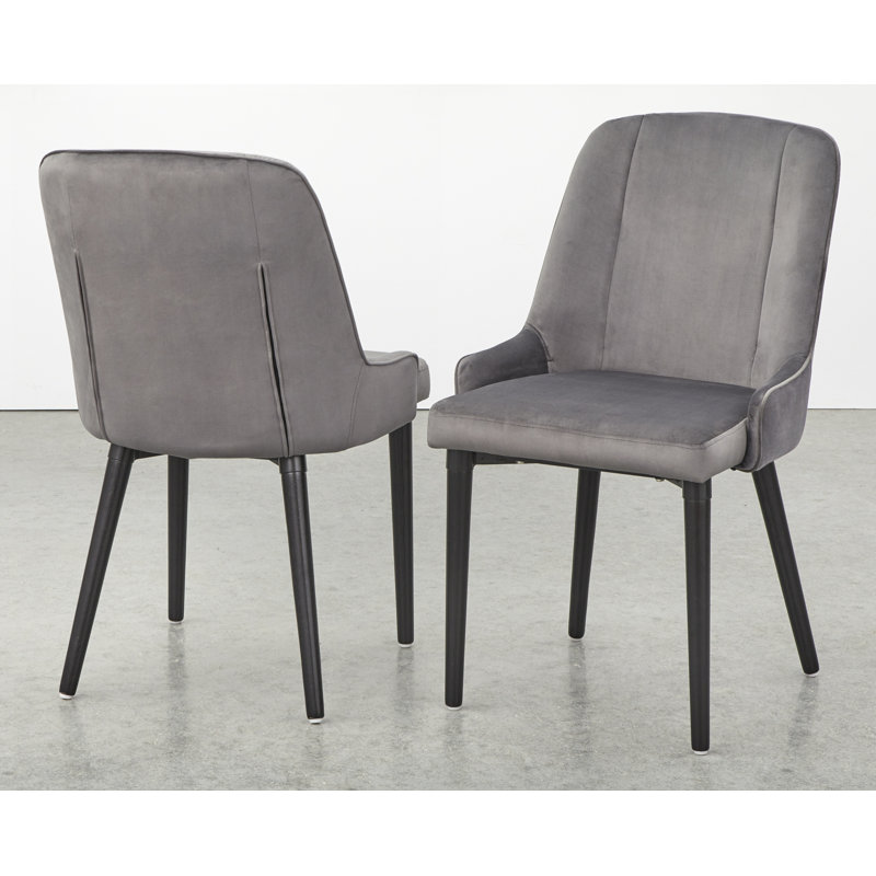 Leddy 19.3'' H Upholstered Side Chair, Gray