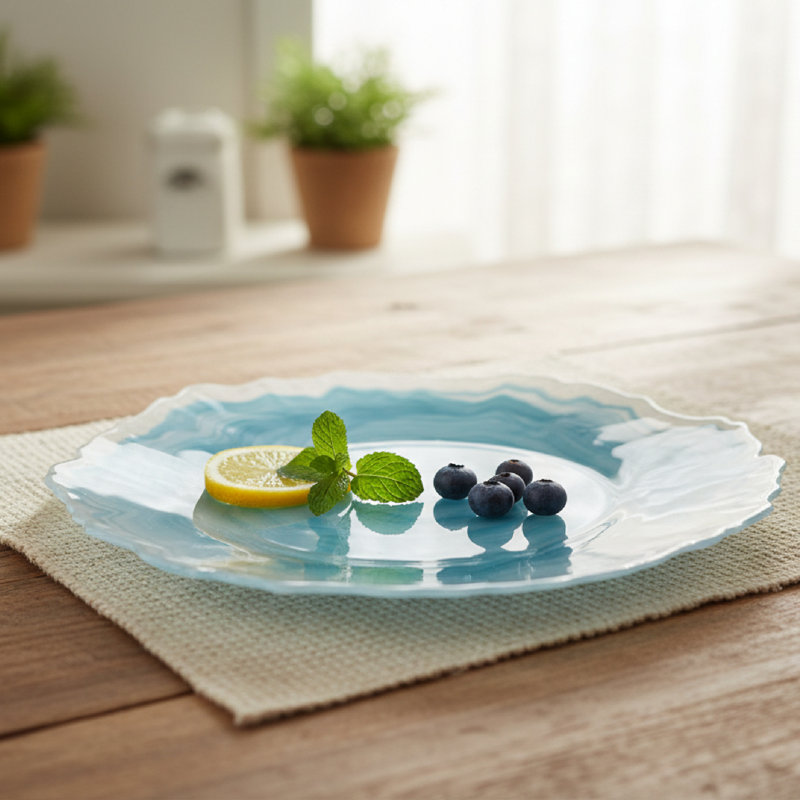 Ensemble de 2 assiettes en verre Marlee