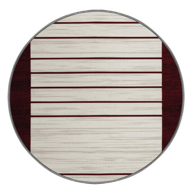Machine Washable Horizontal Stripes Grey Area Rug