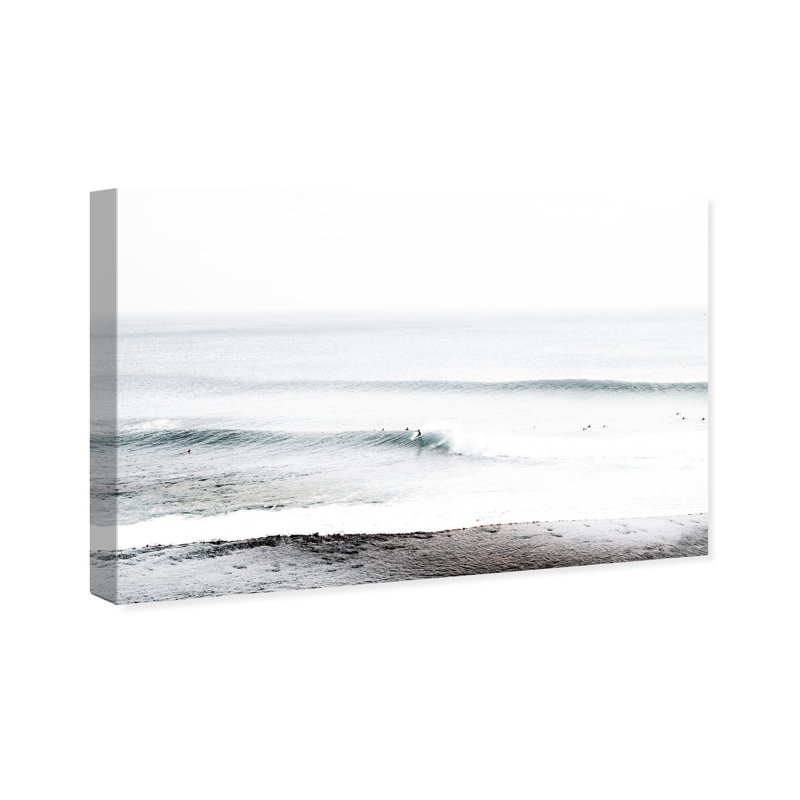 «Nautical and Coastal Wave Beach», reproduction d'impression sur toile, H 24 po x l 36 po x P 1,5 po, Toile tendue