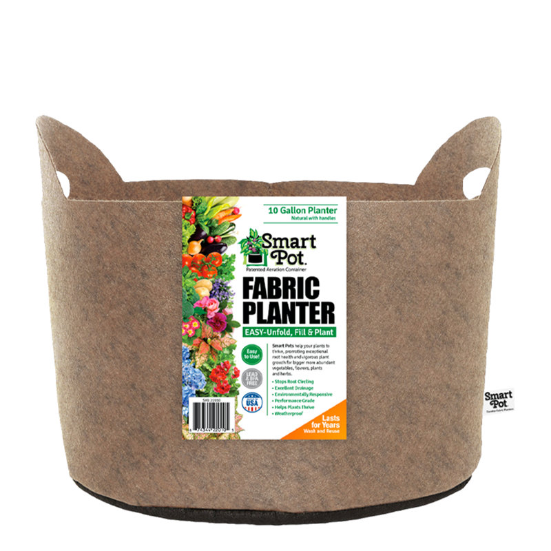 Jardinière en tissu Smart Pot®, 11,5 x 16 x 16, Naturel