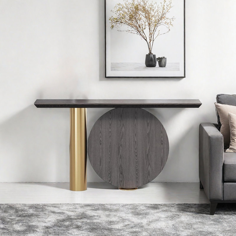 Console Modern Luxury Art, Noir, noir, noir, noir, Doré, H 30,71 po x l 55,12 po x P 13,78 po