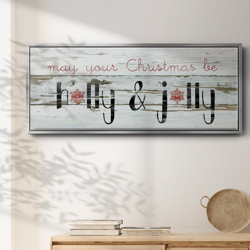 Holly & Jolly- Framed Canvas