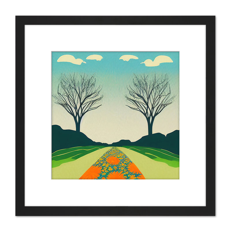 Flower Floral Path Landscape Forest Folk - Single Picture Frame Print