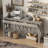 60''Acacia Veneer Console Table With 4 Spacious Drawers, Modern Crisscross Design Entryway Table With Open Bottom Storage,Farmhouse Sofa Table For Living Room,Kitchen,Dining Room,Hallway-477983384