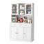 Armoire de cuisine 67,9 po avec tablette à micro-ondes, tiroirs et portes de rangement