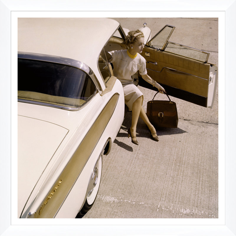 Vogue Magazine, "Model Seated In A 1958 Packard Hawk," Karen Radkai, June 1, 1958 Print by Karen Radkai, 43.5" H x 43.5" W
