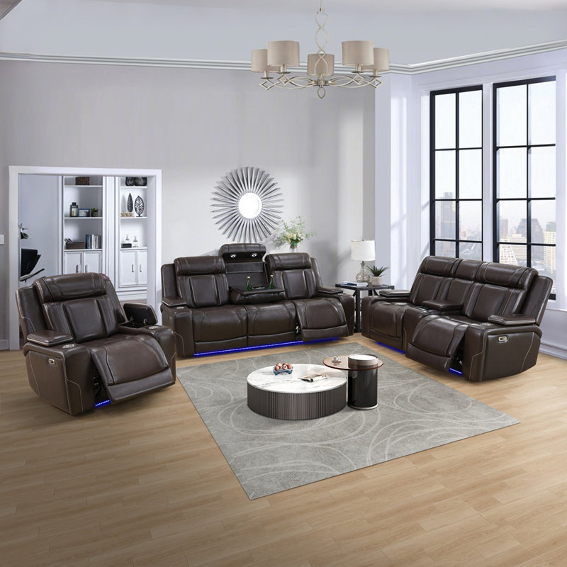 Ensemble de causeuse et de fauteuil inclinable électrique Socotra Comfort