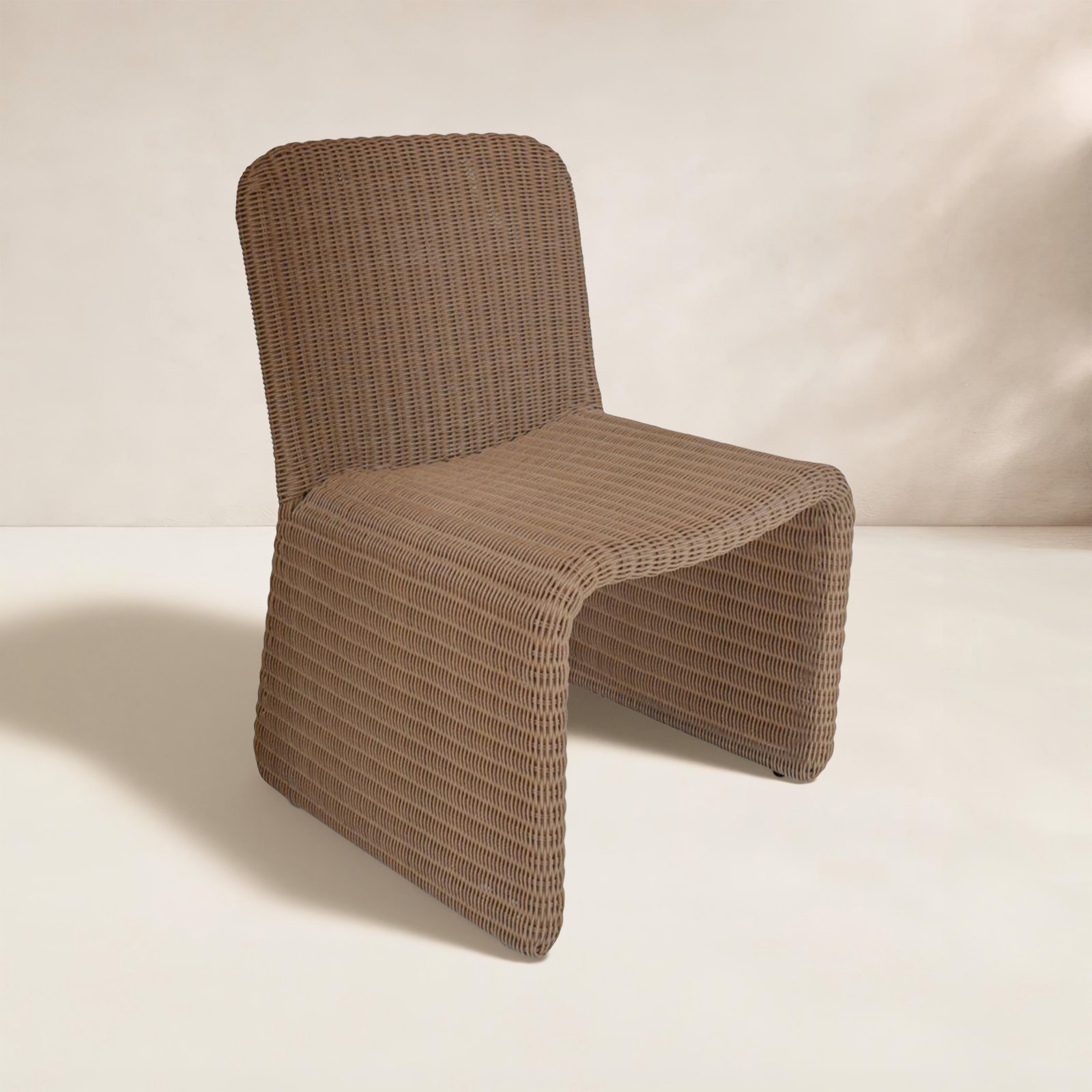 Attie Patio Side Chair, Brown