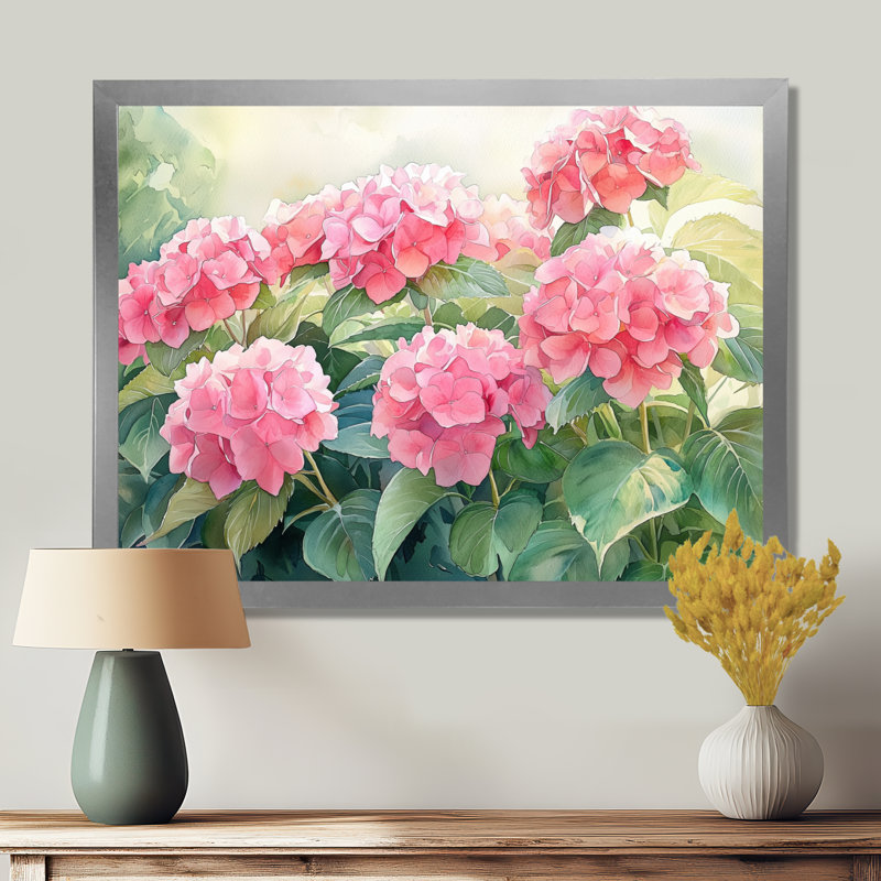 Ingelotte - Floral Wall Art, Reproduction encadrée d'une seule photo, Argent argent, H 30 po x l 40 po