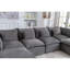 Canapé d'angle modulaire surdimensionné Cloud Couch de 330 cm de large, offrant un confort optimal et une assise large et profonde. Revêtement en tissu gaufré, 4 places avec 2 poufs.-1193718132