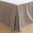 French Linen Bed Skirt with Pleated Corner Drop-135105760-135105754-135105753
