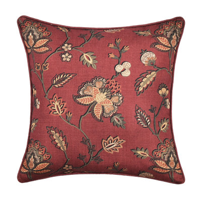 Bari 20" Square Decorative Throw Pillow Red