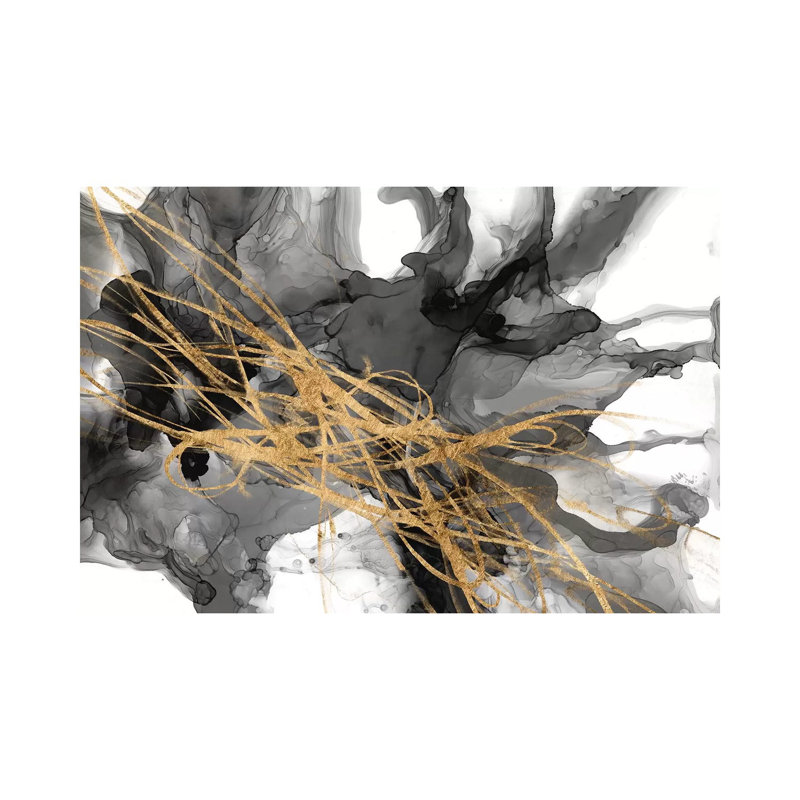 Golden Vortex II by Jennifer Goldberger - Wrapped Canvas Print, 20.32 cm H x 30.48 cm W
