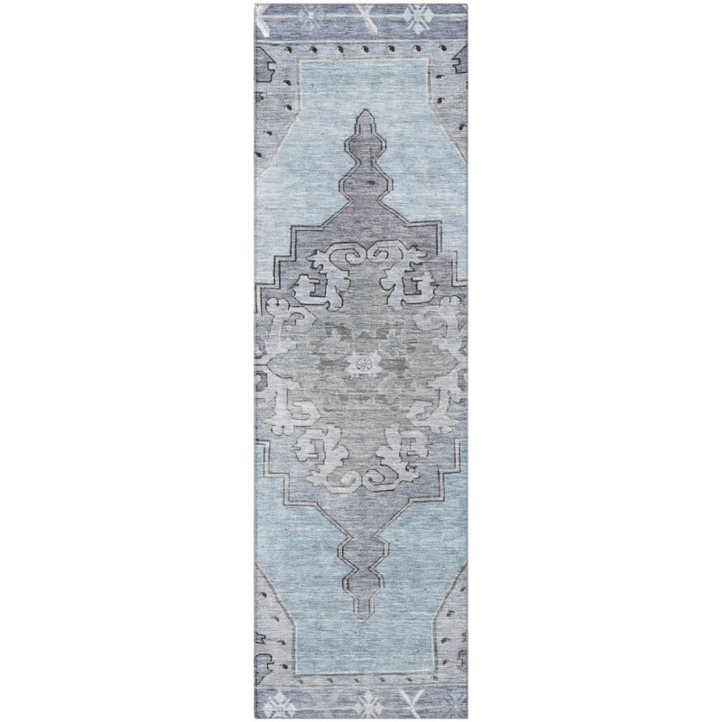 Premium Machine Washable Lubbers AMF1731 Global Rug, Runner 2'3" x 7'6"