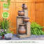 Handcrafted Outdoor Floor Fountain with Lights