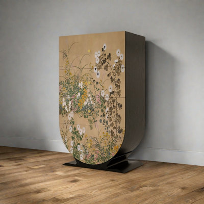 Chinese Style 4-Drawer Floral Patterns Chest